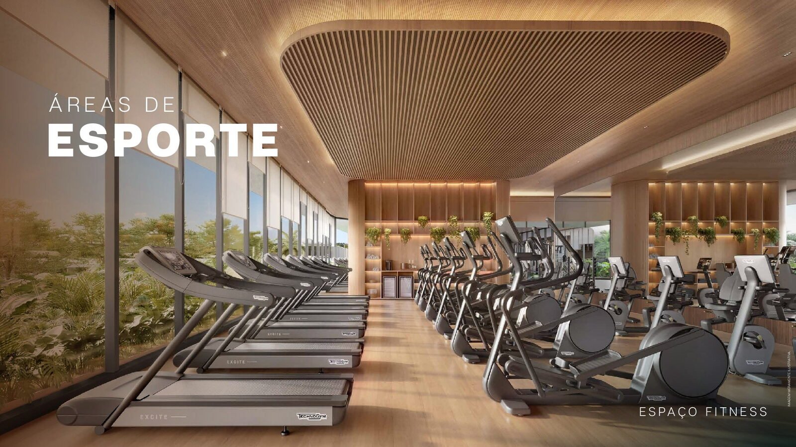 Espaço fitness equipado