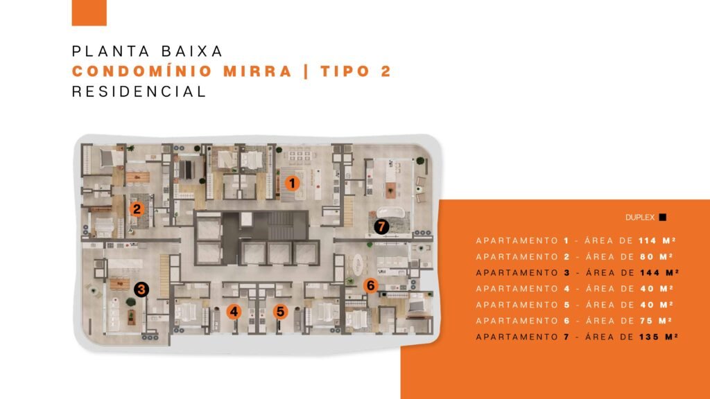 Planta Condomínio Mirra - Tipo 2