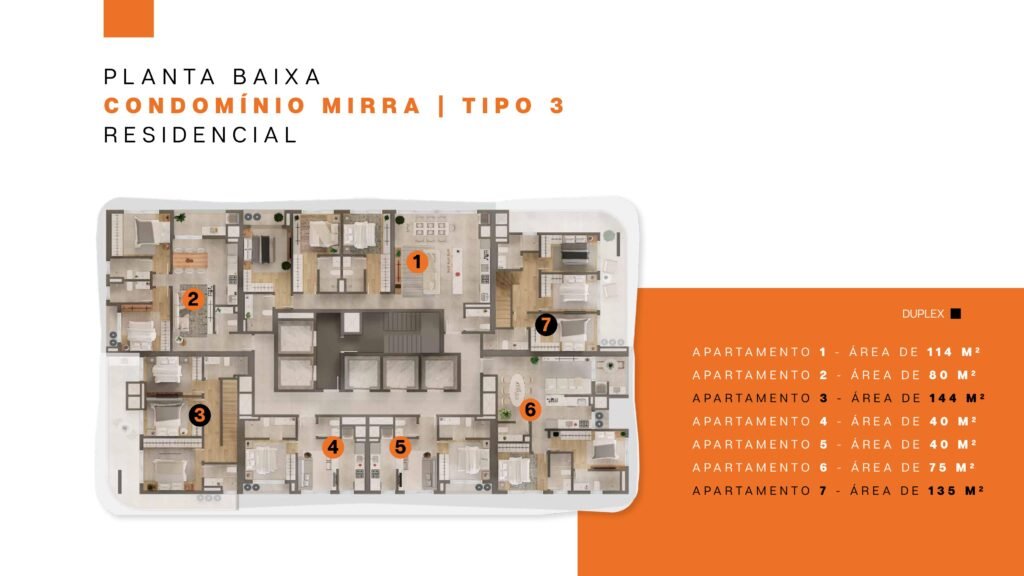 Planta Condomínio Mirra - Tipo 3