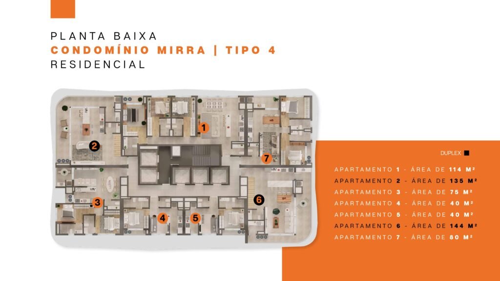 Planta Condomínio Mirra - Tipo 4