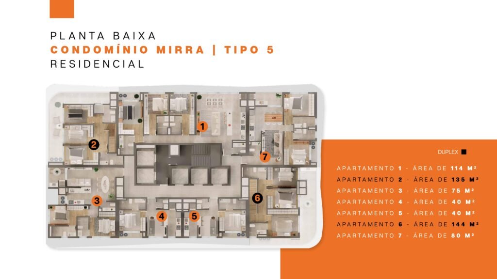 Planta Condomínio Mirra - Tipo 5